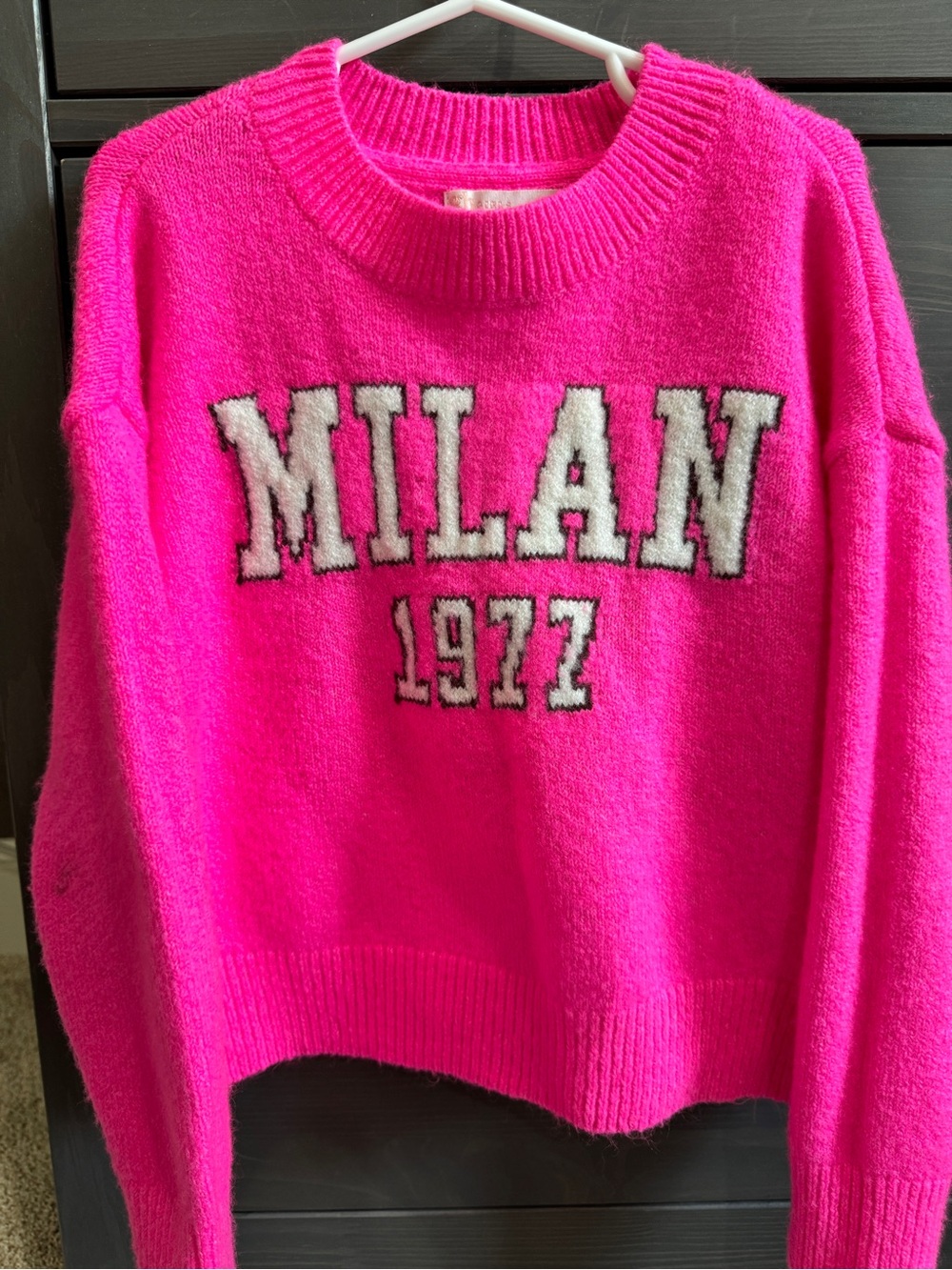 Hot Pink 'Milan 1977' Crewneck Sweater